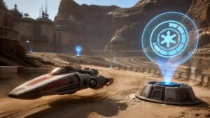 Illustration éditoriale de Star Wars: Galactic Racer dévoile un mode tour multijoueur MOBA et arcade