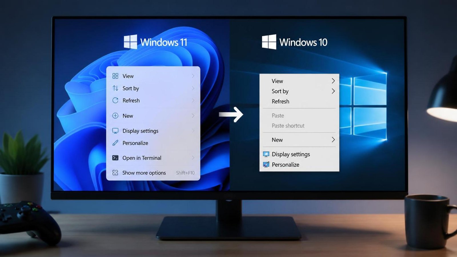 Illustration éditoriale de Microsoft is finally letting us turn the Windows 11 right-click context menu into something more like Windows 10