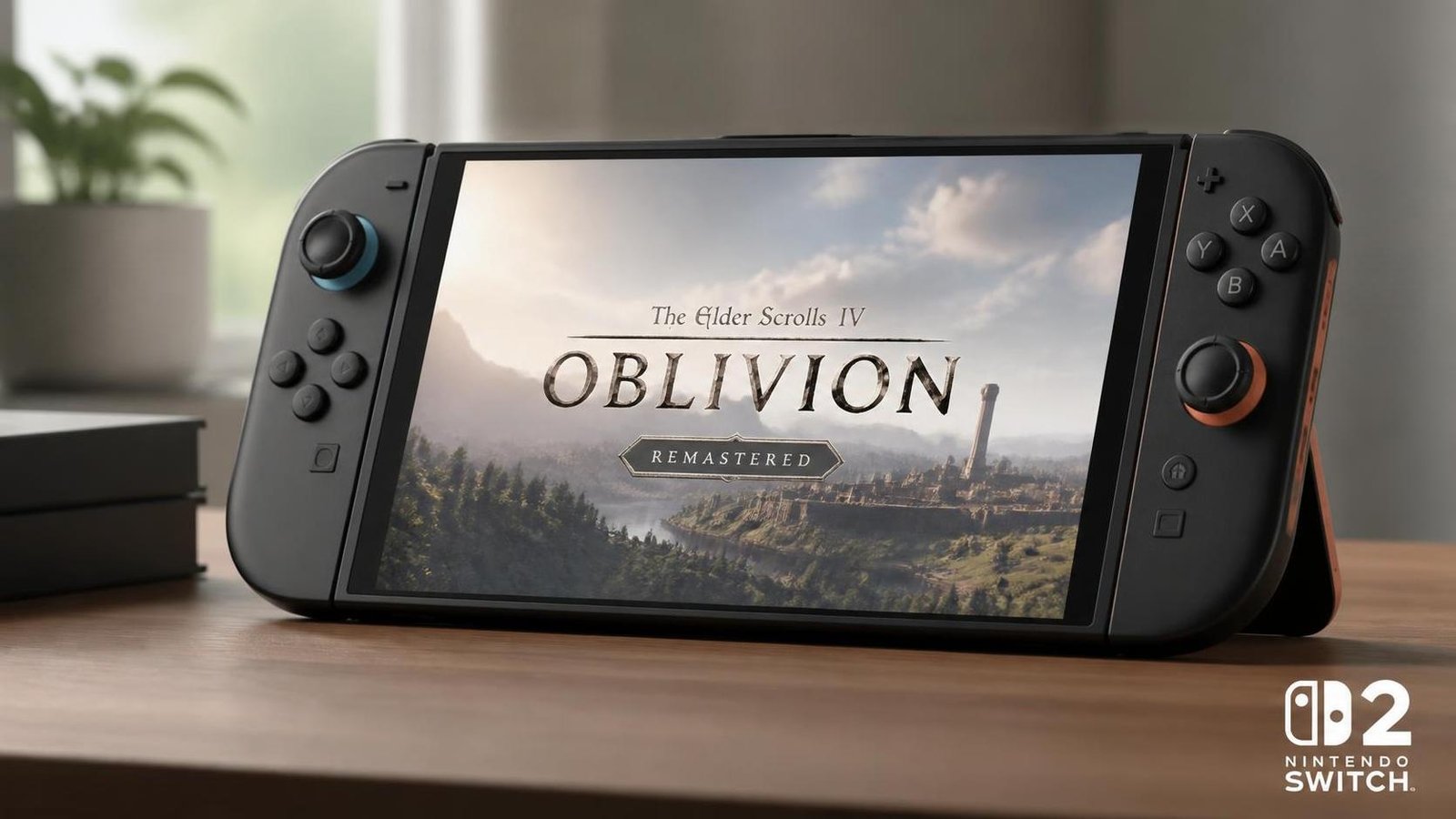 Illustration éditoriale de Elder Scrolls IV: Oblivion Remastered sur Switch 2 avec gyro et contenu intégral