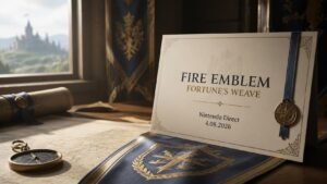 Illustration éditoriale de Fire Emblem: Fortune’s Weave: Nintendo Direct daté au 4 août 2026
