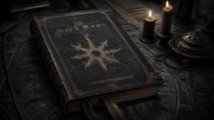 Illustration éditoriale de Pages from the Black Books – Warp Cults of the Age of Darkness : pactes et cultes du Warp dévoilés