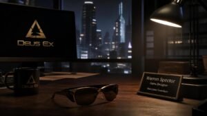 Illustration éditoriale de Deus Ex : Warren Spector annonce sa retraite du développement de jeux