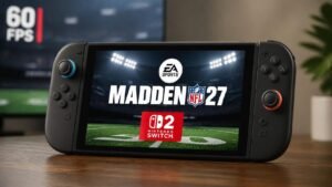 Illustration éditoriale de Madden NFL 27 Switch 2 : 60 fps, perfs boostées et nouveautés