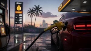 Illustration éditoriale de GTA 6 : les voitures devront faire le plein d’essence, une évolution