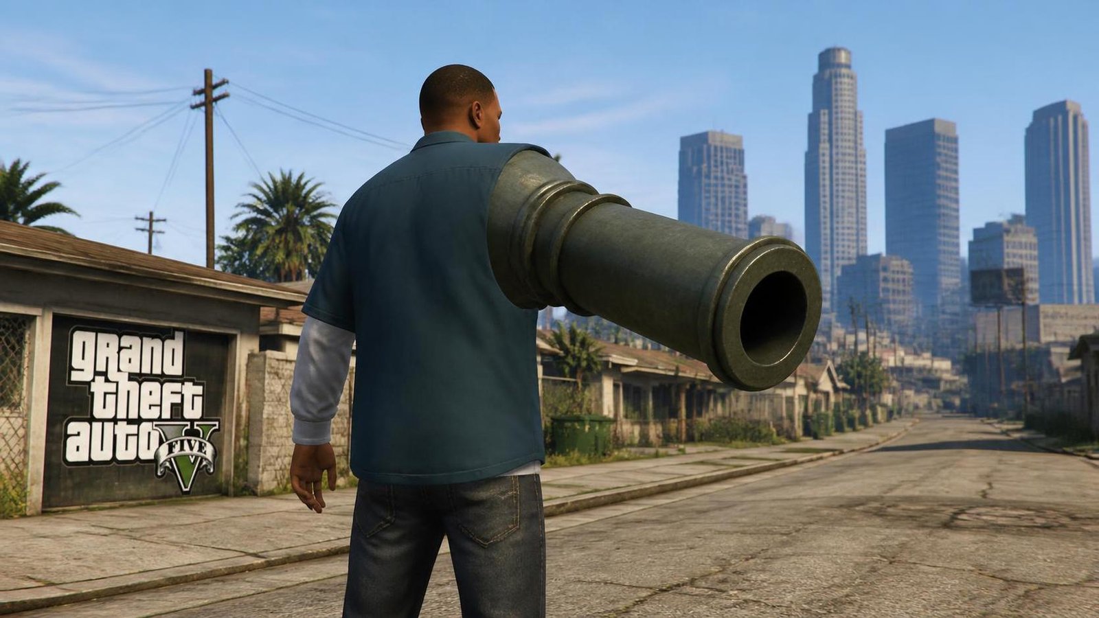 Illustration éditoriale de GTA 5 : un mod transforme Franklin en canon ambulant