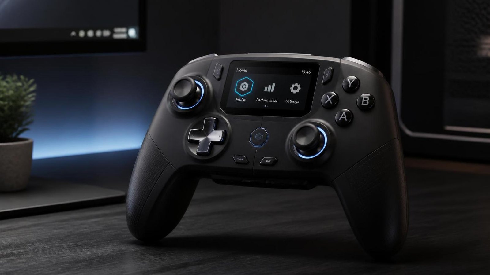 Illustration éditoriale de This wild new PC pro controller intègre un OS et écran 2,79 pouces