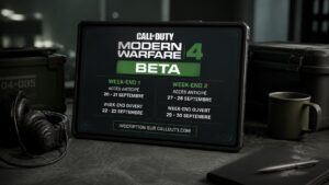 Illustration éditoriale de Call of Duty: Modern Warfare 4 beta dates et inscription aux deux week-ends