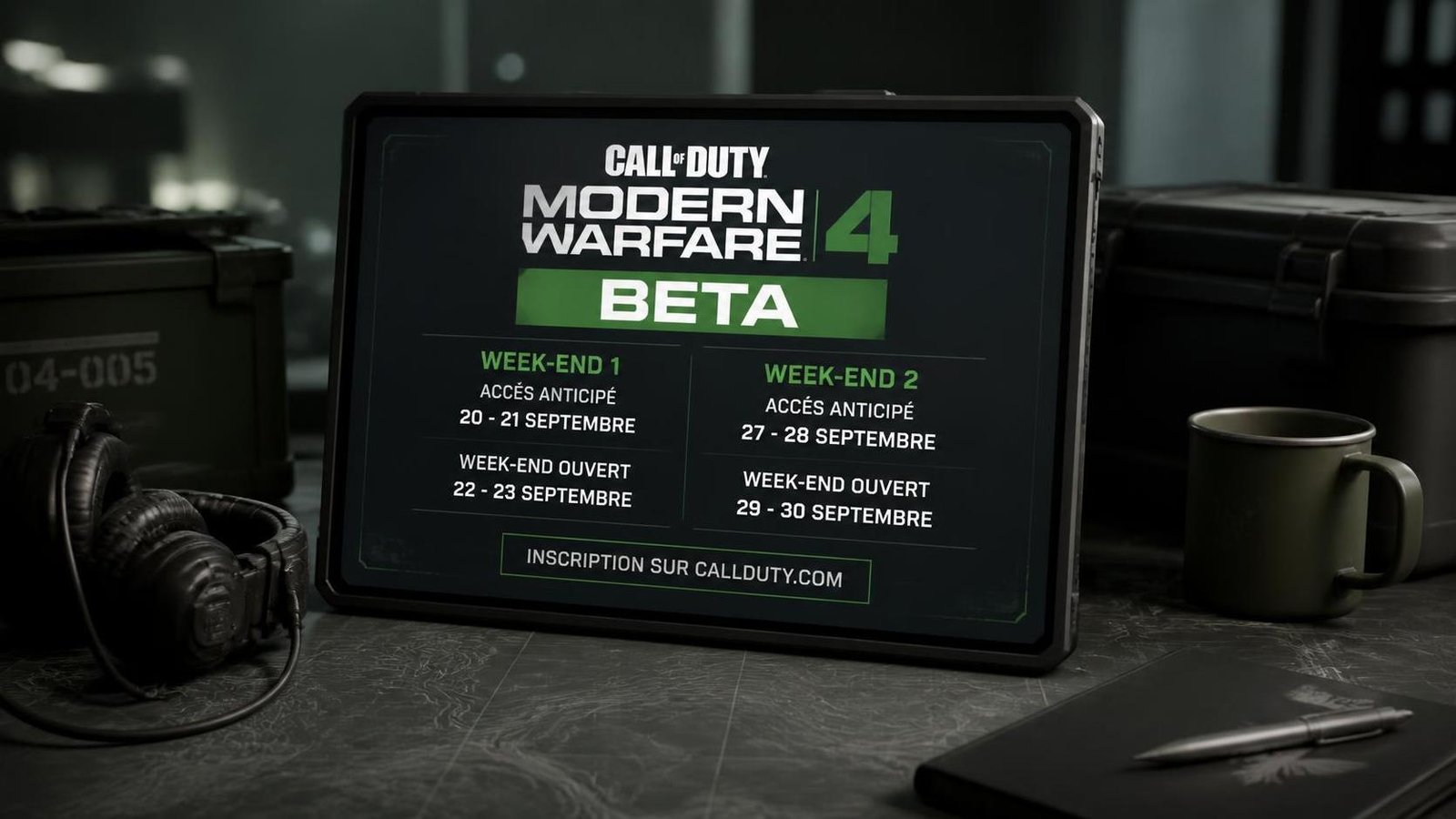 Illustration éditoriale de Call of Duty: Modern Warfare 4 beta dates et inscription aux deux week-ends