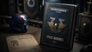 Illustration éditoriale de Big Space Marines News : nouveau Codex et stats mises à jour