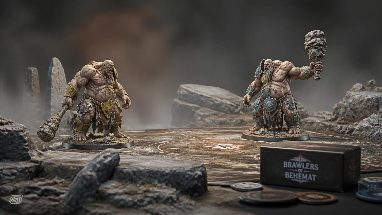 Illustration éditoriale de Brawlers of Behemat : duel de Mega-Gargants dans un jeu autonome