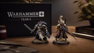 Illustration éditoriale de Warhammer+ lance l’année 6 avec deux nouvelles figurines