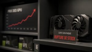 Illustration éditoriale de There's a looming GPU supply crisis alerte sur flambée des prix des cartes graphiques