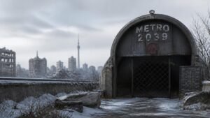 Illustration éditoriale de Metro 2039 : la guerre en Ukraine influe sur la morale des récits