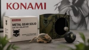 Illustration éditoriale de Metal Gear Solid : Konami présente des jouets pour chats à CatCon