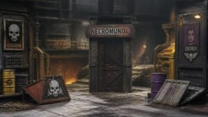 Illustration éditoriale de Necromunda: affrontement Goliath vs Escher, nouvelles figurines et règles