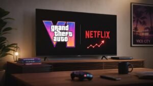 Illustration éditoriale de GTA 6 booste l’audience de Netflix après une longue preview