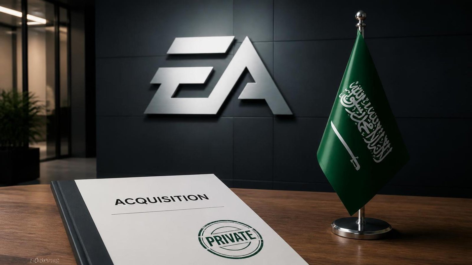 Illustration éditoriale de EA devient privée après rachat par le PIF saoudien et partenaires