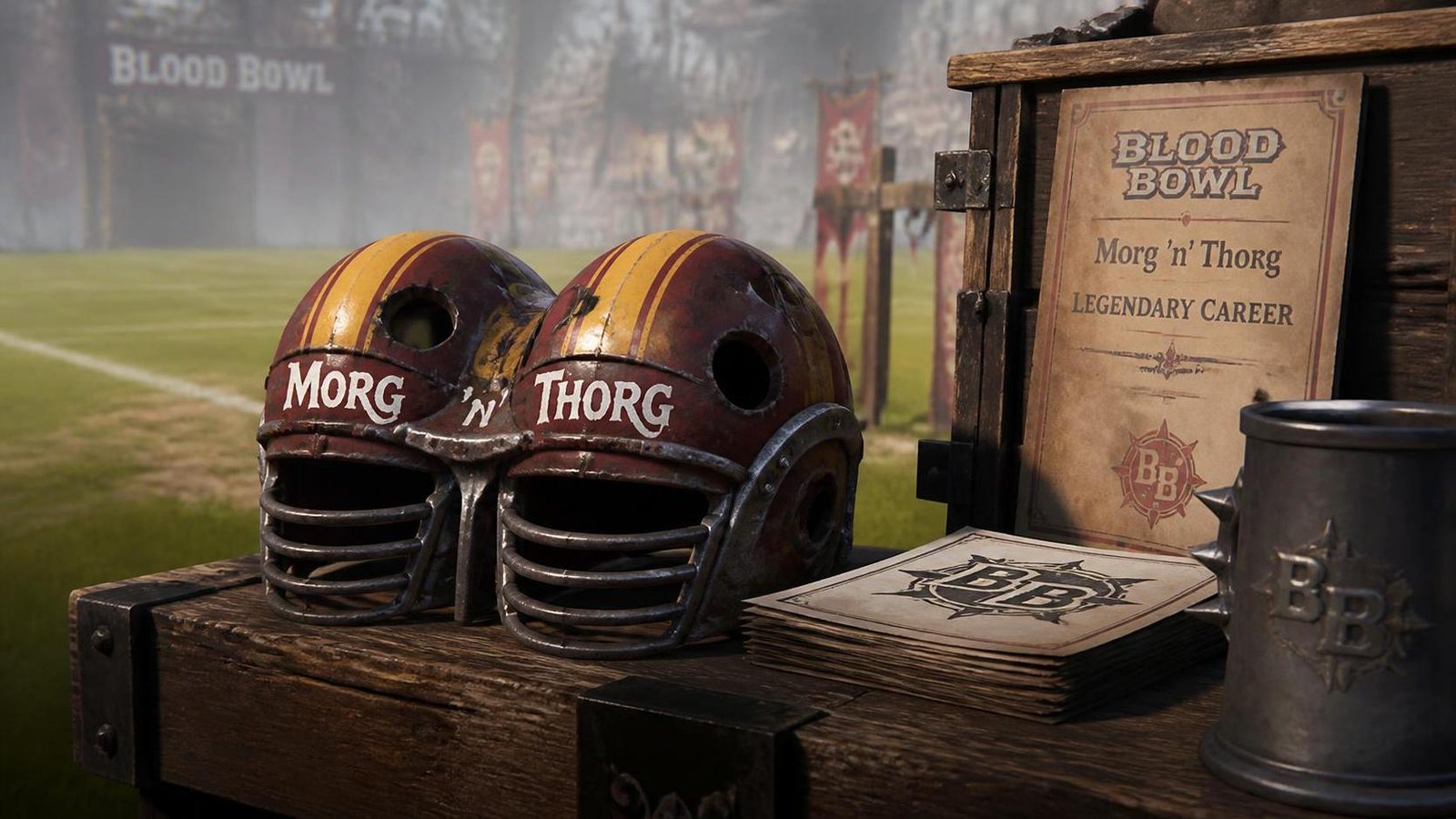 Illustration éditoriale de Blood Bowl : retour sur la carrière légendaire de Morg ’n’ Thorg
