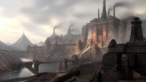 Illustration éditoriale de Pages from the Black Books – The Forge World of Zhao-Arkhad dévoile son monde intrigant