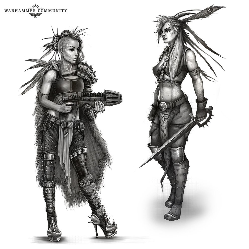 Games Workshop dévoile une galerie de dix illustrations consacrées aux Houses Escher et Goliath, à l’occasion de leurs nouvelles sorties Necromunda.