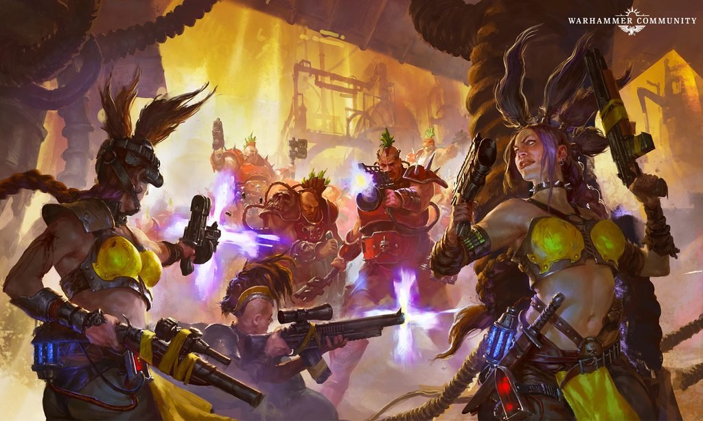 Games Workshop dévoile une galerie de dix illustrations consacrées aux Houses Escher et Goliath, à l’occasion de leurs nouvelles sorties Necromunda.