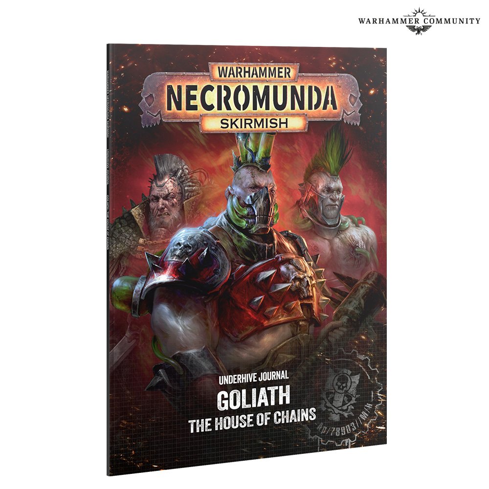 Les nouvelles précommandes Necromunda sont disponibles : Forge Smelters, Sumpkrocs, Matriarchs, Phyrr Cats, Underhive Journals, cartes et dés pour Goliath et Escher.