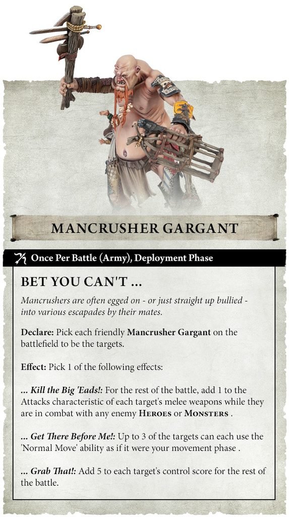 Games Workshop dévoile les nouvelles règles des Sons of Behemat : Ma Maegran, King Brodd, Mega-Gargants, Rock-hurlers et Mancrushers se mettent à jour.