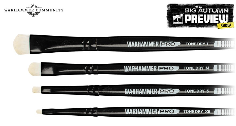 Games Workshop dévoile Warhammer Tone Pro : 150 peintures réparties en 30 couleurs et 5 tons, avec nouveaux médiums et pinceaux de drybrush.