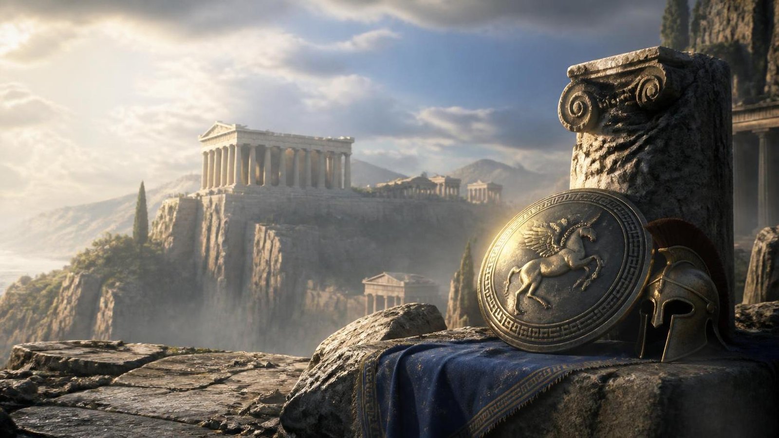 Illustration éditoriale de The Battle of Olympus arrive sur Steam en 2027 par ses créateurs