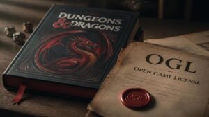 Illustration éditoriale de Dungeons & Dragons reconnaît un rug pull OGL et admet des faux pas publics