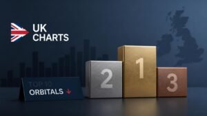 Illustration éditoriale de UK Charts : Orbitals quitte le top 10, podium inchangé