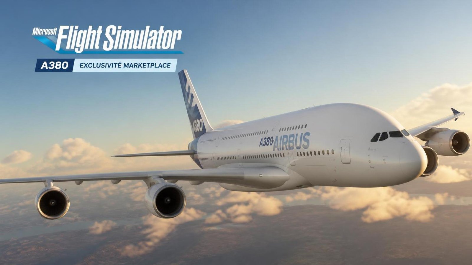 Illustration éditoriale de Microsoft Flight Simulator annonce l’A380 en exclusivité Marketplace