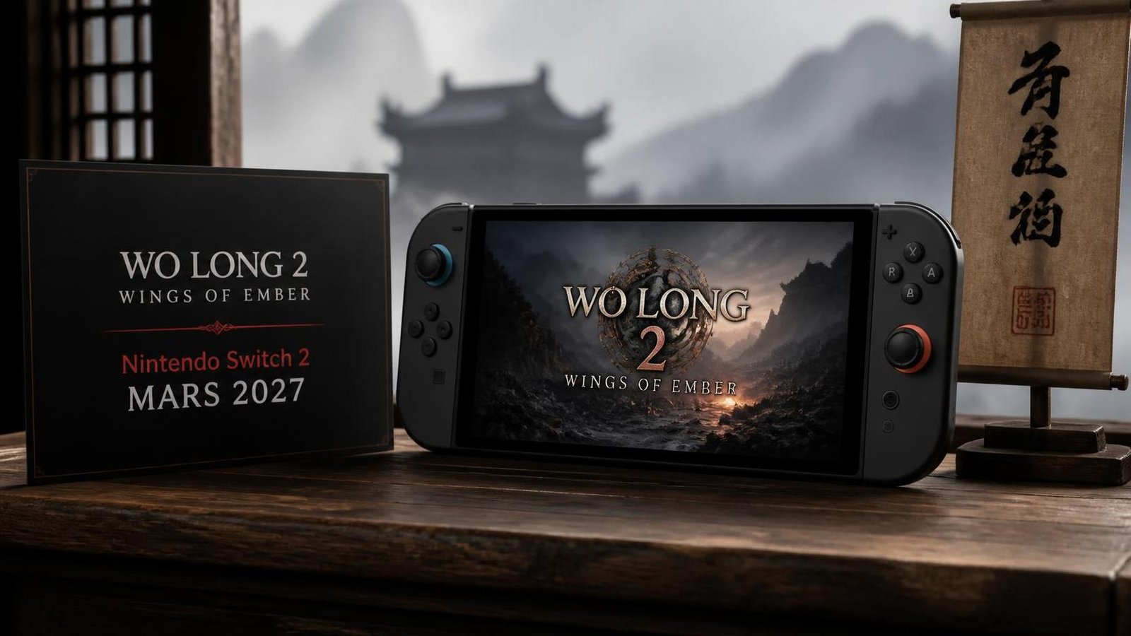 Illustration éditoriale de Wo Long 2: Wings of Ember daté sur Switch 2 pour mars 2027