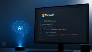 Illustration éditoriale de No, AI, you are not human : Microsoft publie un code IA porteur d’espoir