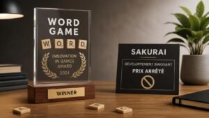 Illustration éditoriale de Word Game récompensé alors que Sakurai stoppe son prix pour innover