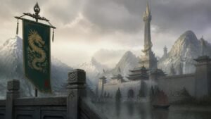 Illustration éditoriale de Total War: Warhammer – premier roman Black Library Cathay