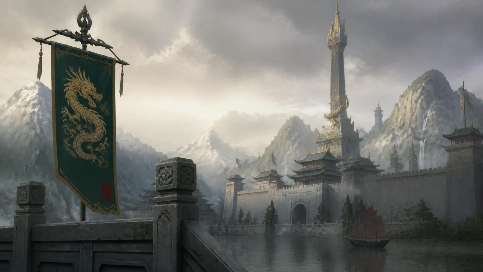 Illustration éditoriale de Total War: Warhammer – premier roman Black Library Cathay