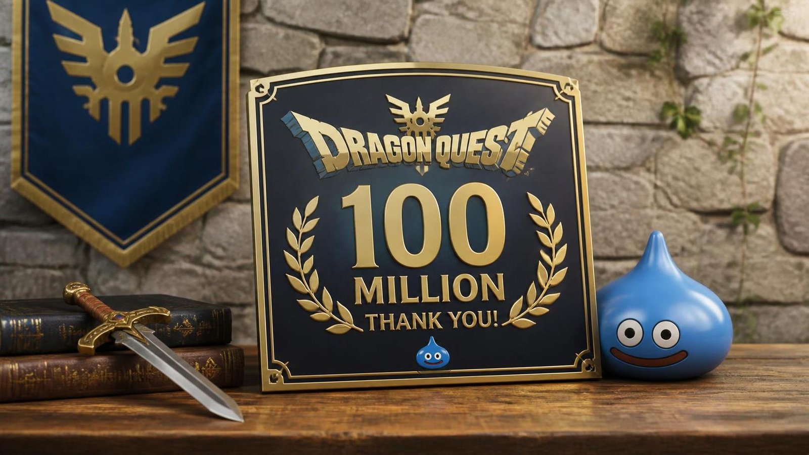 Illustration éditoriale de Dragon Quest franchit 100 millions de ventes, Horii remercie les fans