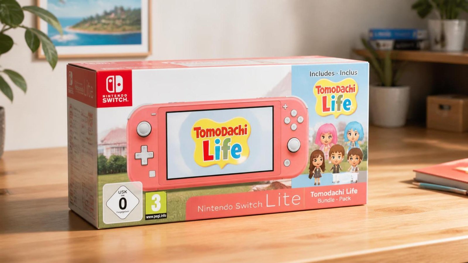 Illustration éditoriale de Tomodachi Life : bundle Switch Lite annoncé en Europe