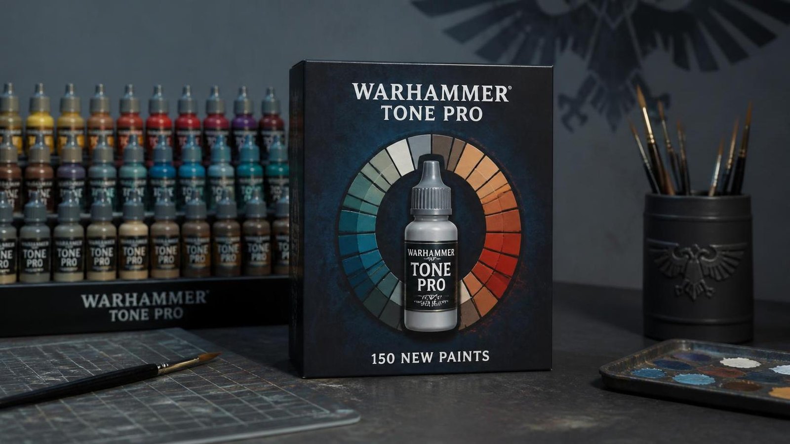 Illustration éditoriale de Warhammer Tone Pro : 150 nouvelles peintures annoncées