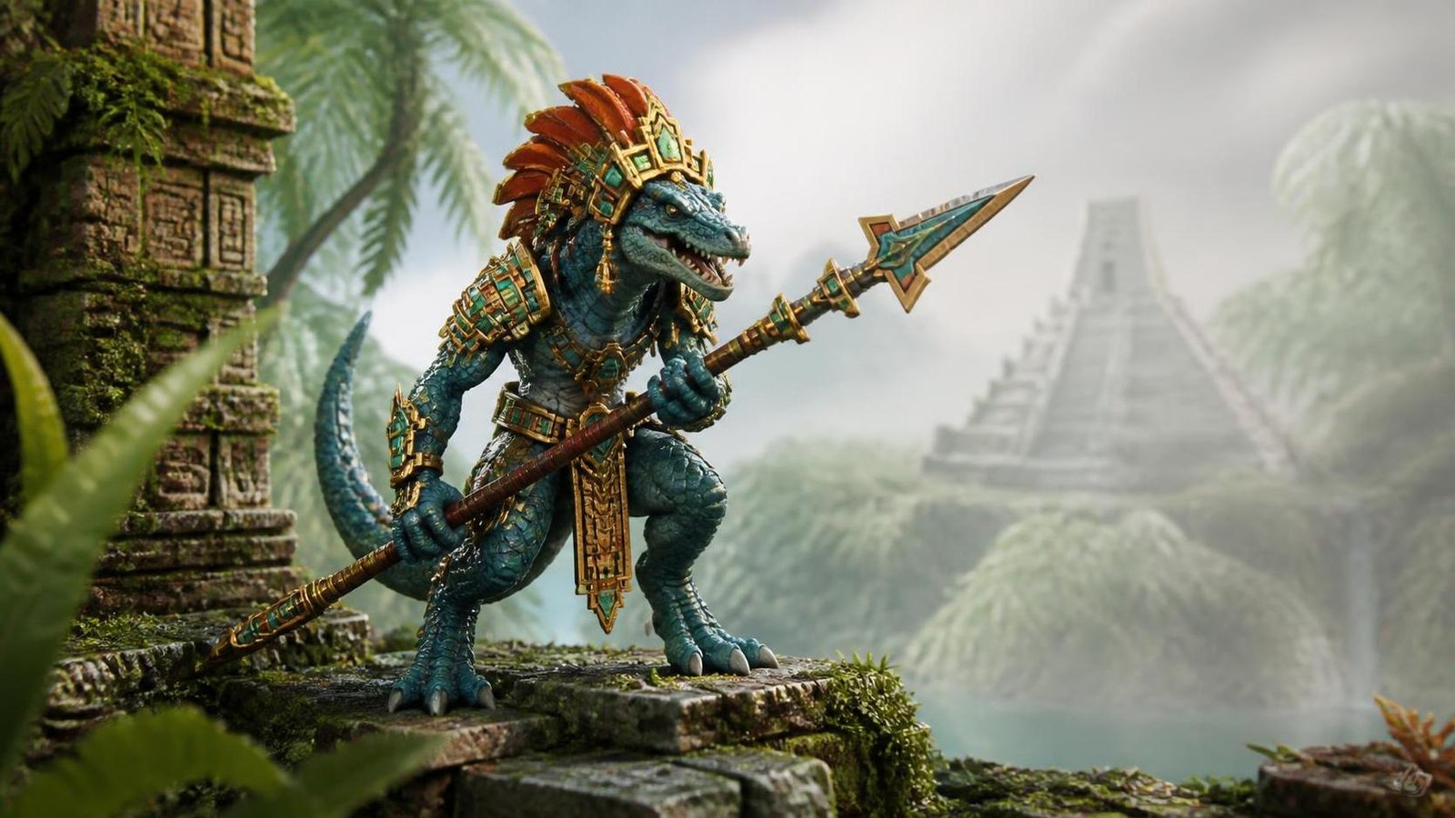 Illustration éditoriale de Warhammer Age of Sigmar : nouveau Seraphon dévoilé
