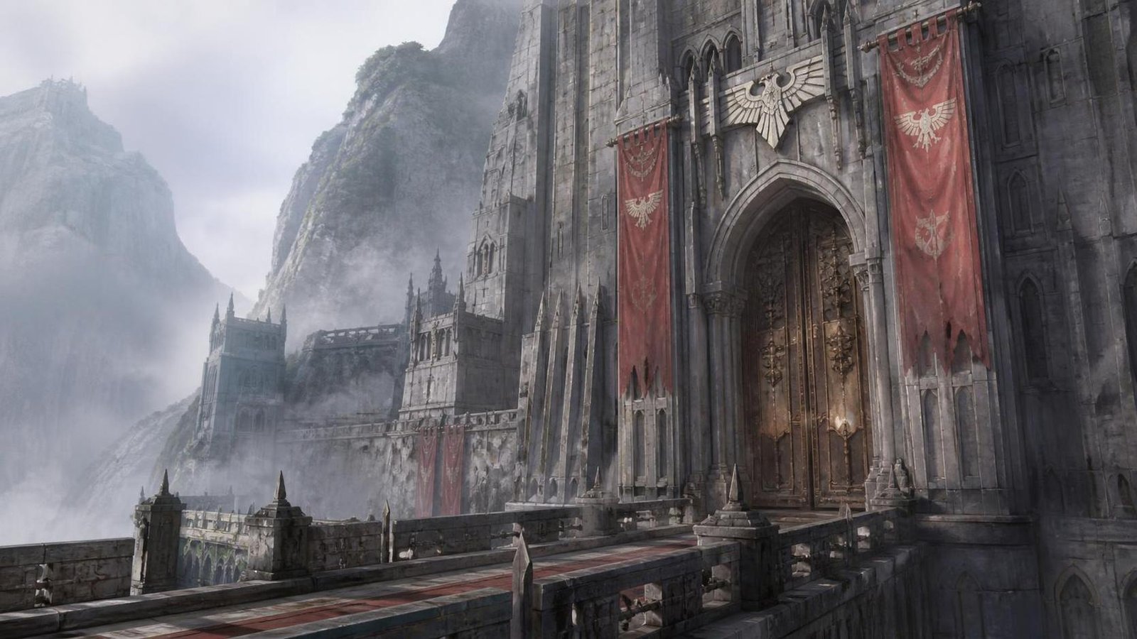 Illustration éditoriale de Warhammer Art through the years : visite du fortress monastery