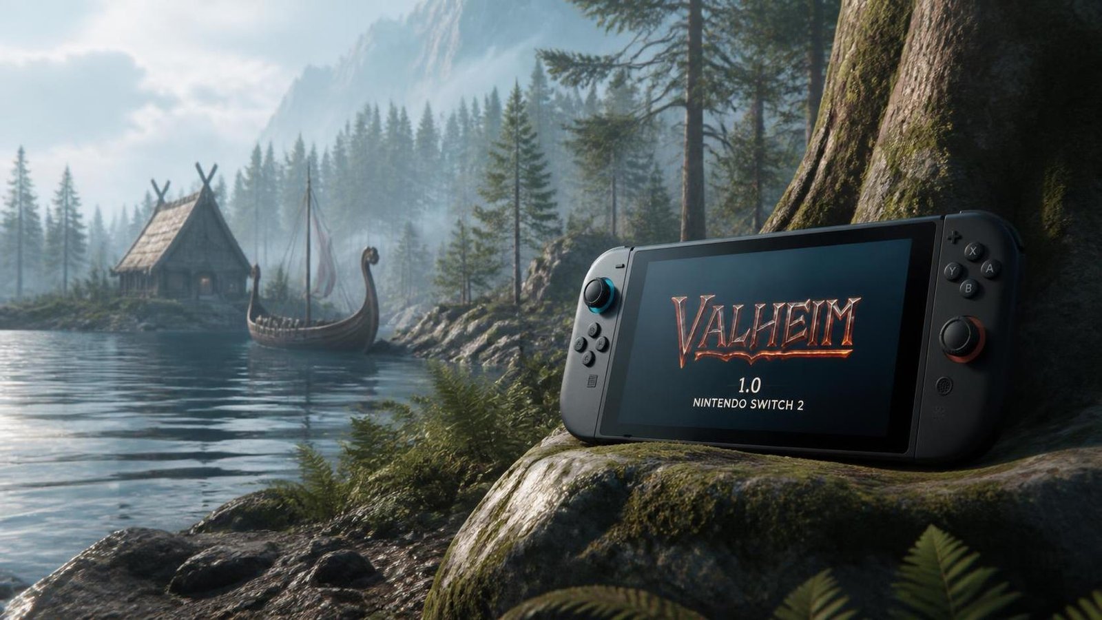 Illustration éditoriale de Valheim 1.0 sur Switch 2 : survie nordique et crossplay en berne
