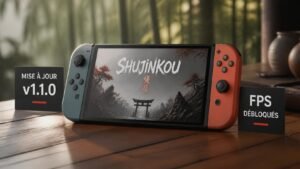 Illustration éditoriale de Shujinkou : mise à jour v1.1.0, FPS débloqués sur Switch