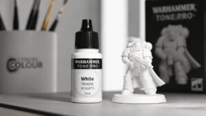 Illustration éditoriale de Warhammer Tone Pro : Ninjon encense le blanc de la gamme