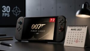 Illustration éditoriale de 007 First Light sur Switch 2 repoussé à mars 2027, 30 fps visé