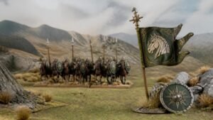 Illustration éditoriale de Middle-earth Strategy Battle Game : tactiques Rohan essentielles