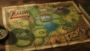 Illustration éditoriale de Nintendo Shares First Look At Zelda: Ocarina Of Time Switch 2 World Map
