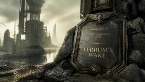 Illustration éditoriale de Warhammer 40,000 Grand Narrative 2026 dévoile Ferrum’s Wake