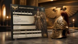 Illustration éditoriale de Warhammer 40,000 : nouvelles fiches Adeptus Custodes dévoilées